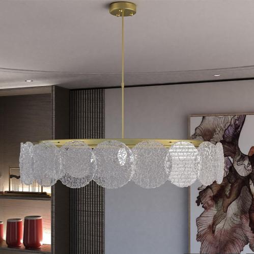 N ثريا كلاسيك مقاس 80 سم دوائر كريستال