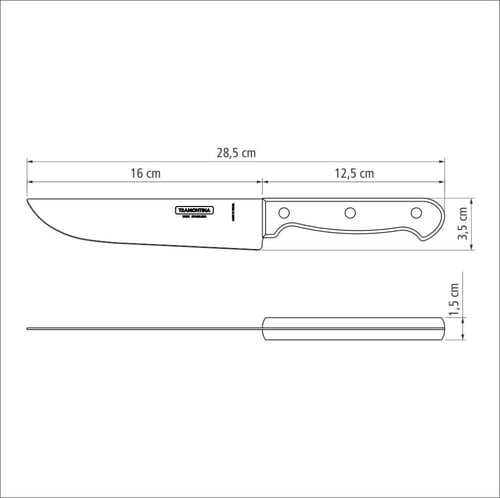 سكين مطبخ ترامونتينا بولي وود مقاس 6 بوصات بشفرة م...