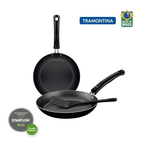 طقم مقلاة ترامونتينا من الألومنيوم مع طبقة ستارفلو...
