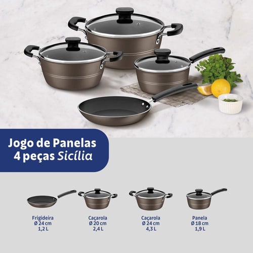 مجموعة أواني الطهي ترامونتينا سيسيليا المصنوعة من...