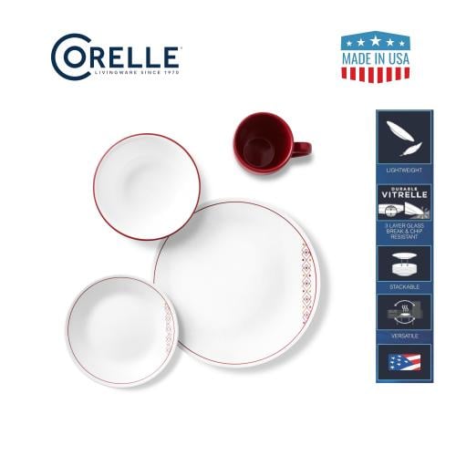 طقم أدوات عشاء فيوجن تشيلي من كوريل ليفينج وير، أف...