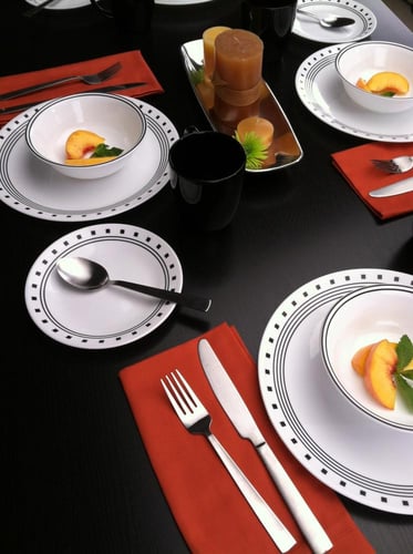 مجموعة أدوات العشاء سيتي بلوك من كوريل ليفينج وير،...