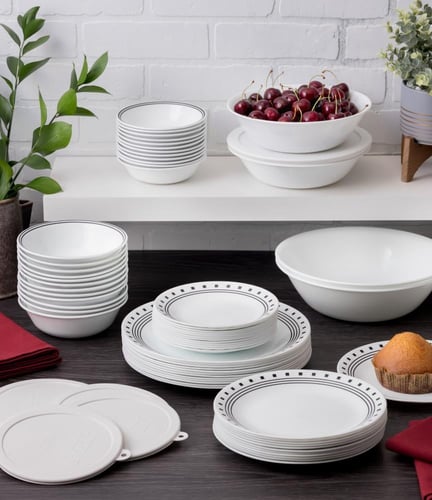 مجموعة أدوات العشاء سيتي بلوك من كوريل ليفينج وير،...