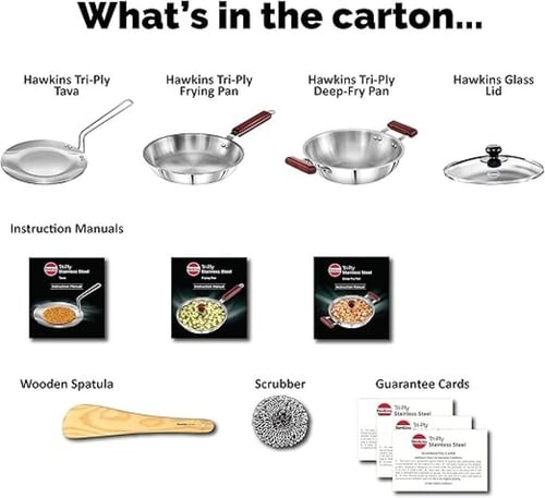 طقم أواني طهي من الفولاذ المقاوم للصدأ من هوكينز،...