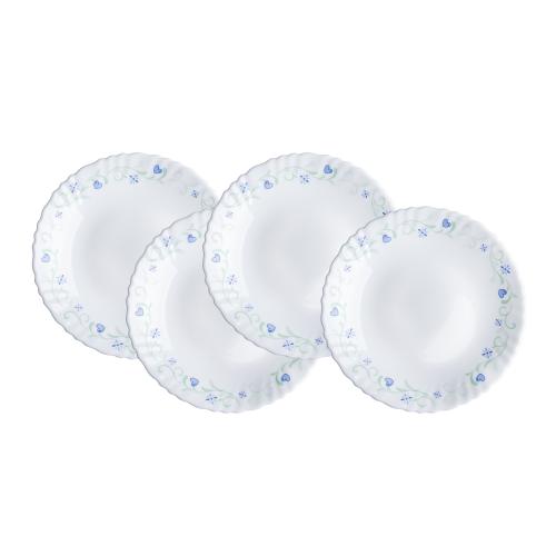 طبق حلوى دينكس أوبال، ٨.٥ بوصة، بتصميم زهور | طقم...