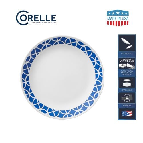 كورللي طبق عشاء دائري من الكوبالت مقاس 26 سم مصنوع...