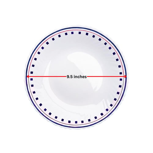 طبق حساء دينكس أوبال، ٩.٥ بوصة، بتصميم مربع | طقم...