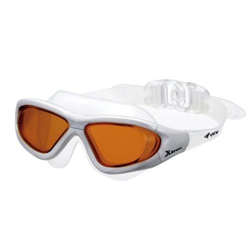 نظارة سباحة فيو View شفاف إطار فضي كبار