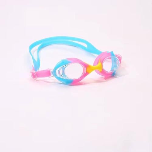 نظارة سباحة لون وردي وأزرق أطفال