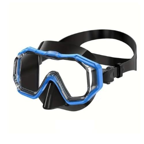 نظارة غوص لون أسود إطار أزرق