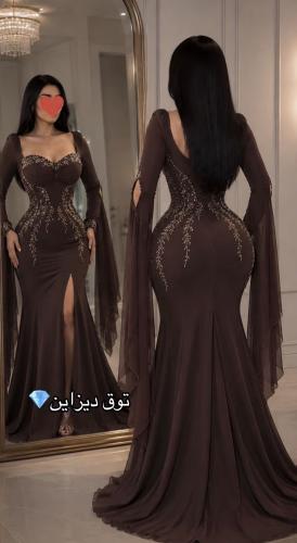 فستان بني