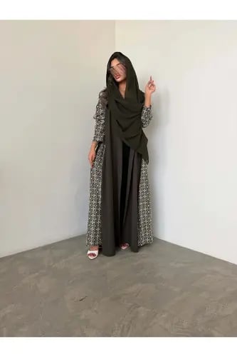 عباية كريب مع تدخيلة لنن