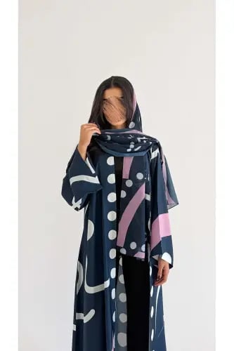 AYA MWT1096 - عباية طباعة | Printed Abaya