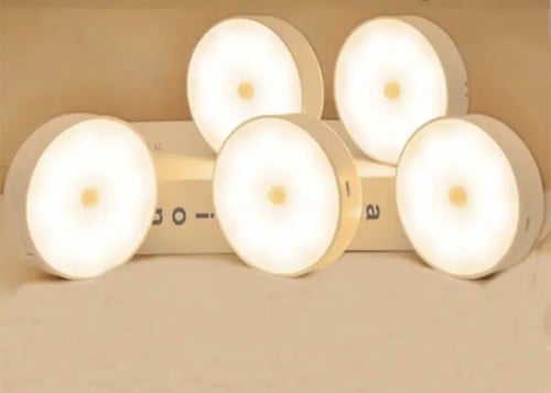 مصباح خزانة LED استشعار حركة – شحن USB (قطعتين)