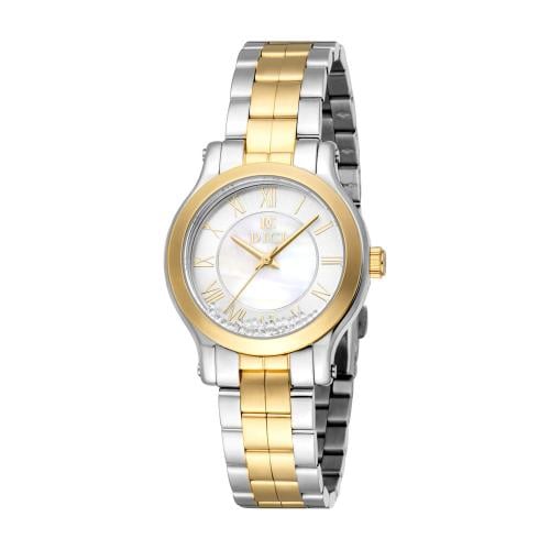 ساعة ديتشي نسائية كوارتز ستانلس ستيل فضي ذهبي مينا...