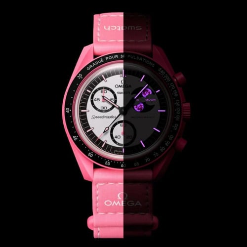 ساعة أوميغا × سواتش مهمة إلى طور القمر الوردي