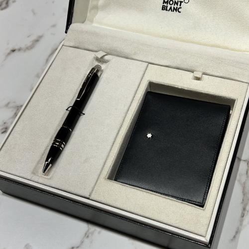 طقم مونت بلانك قلم + محفظة