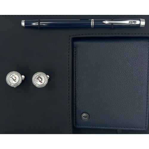 طقم قلم + كبك + محفظة ماركة بوليس