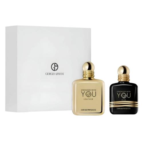 طقم عطر إمبوريو أرماني سترونغر ويذ يو ليذر 100 مل...