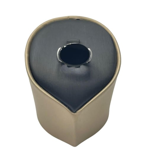 خاتم ملكي فضة عيار 925 متوج بحجر الأونيكس