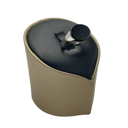 خاتم ملكي فضة عيار 925 متوج بحجر الأونيكس