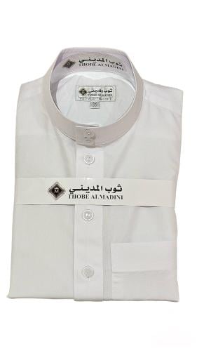 ثوب سعودي أبيض قطن
