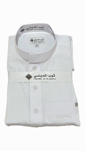 ثوب سعودي أبيض مخلوط