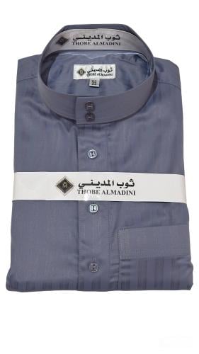 ثوب ملون لماع مقلم وسط