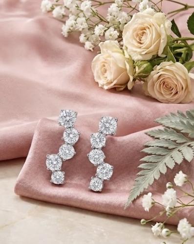 حلق فضه زركون 4655