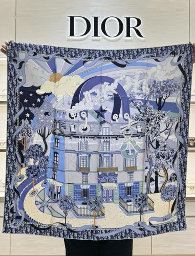 Dior scarf, size 90*90 cm, 2026 edition