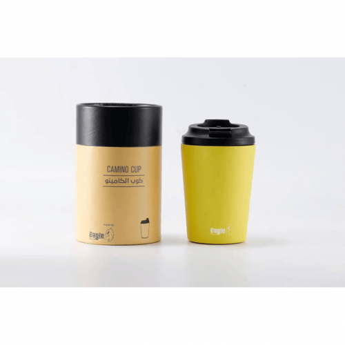 Camino cup, yellow color, 12 ounces