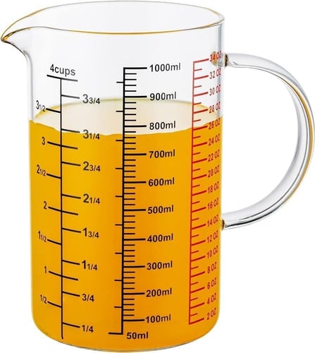 Standard glass cup 1000 ml