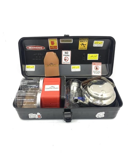 صندوق عزبة شاي اسود