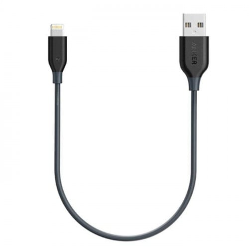 كيبل أنكر للأيفون بور لاين سلك 0.30m / 1ft - اسود...