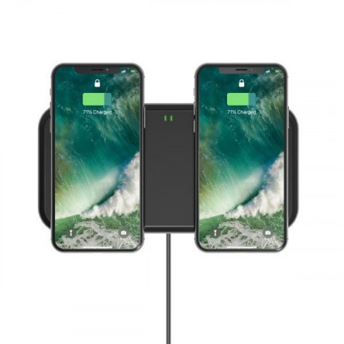 قاعدة شحن لاسلكي من راف باور مزدوجة 10 واط - أسود