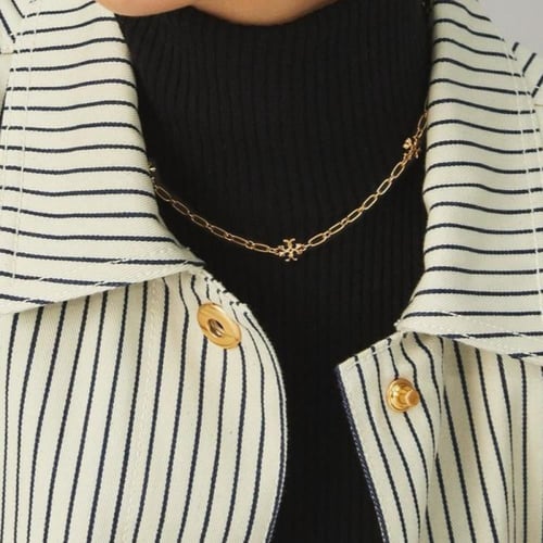 عقد توري بورش رقيق من سلسلة روكسان فضي