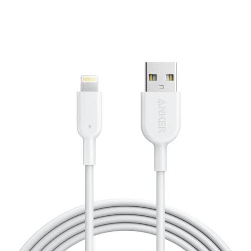 كيبل أنكر للأيفون بور لاين سلك 1.8m / 6ft - أبيض