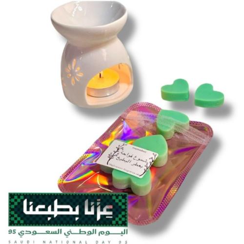 6 قطع شموع فواحة باللون الاخضر