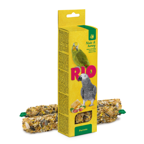 ريو عصي الببغاوات بالمكسرات والعسل
