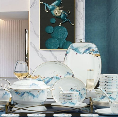 طقم سفرة وعشاء لـ4 أشخاص نوبي