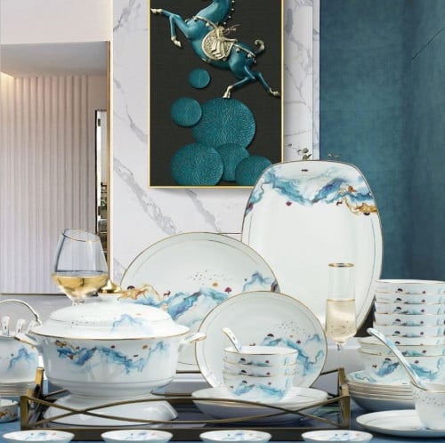 طقم سفرة وعشاء لـ6 أشخاص نوبي