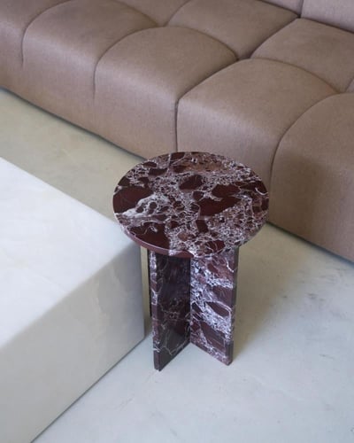 طاولة خدمة بيرغندي