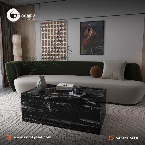 طاولة فاخرة من الرخام الاسود
