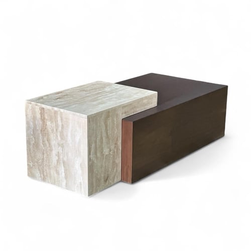 طاولة بوكس رخام وخشب