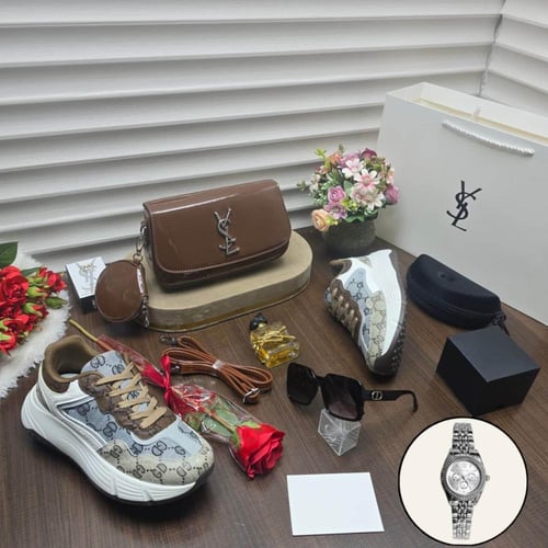 طقم نسائي ماركة افسان لوران شنطه وشوز