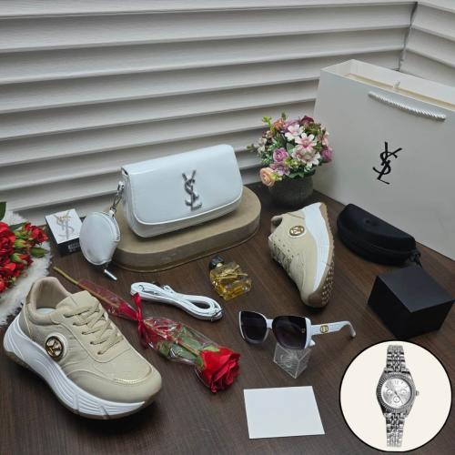 طقم نسائي ماركة افسان لوران شنطه وشوز