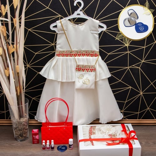 فستان بناتي خامه ستان