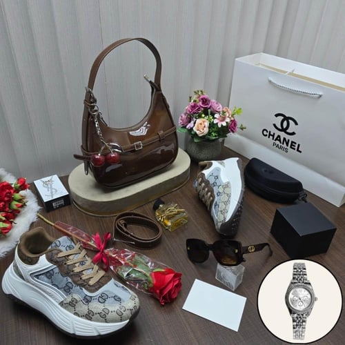 بوكس شانيل هدية فخم شنطه مع شوز