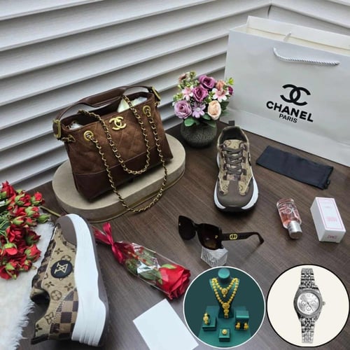 اجمل بكس شانيل شنطه وشوز سبورت