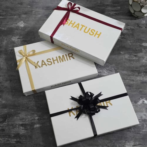 غترة كشميري بنقشة و ساده شماغ شاتوش احمر